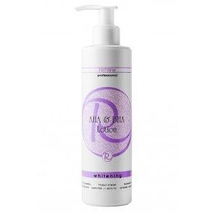 בקבוקון של סרום להבהרת פנים AHA & BHA Brightening Pro Lotion על רקע לבן