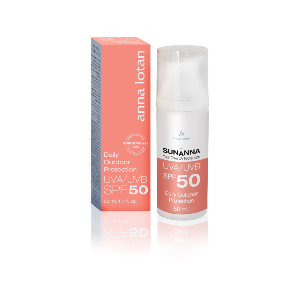 קרם הגנה יומיומי Anna Lotan SUNANNA SPF50 – 50 מ״ל